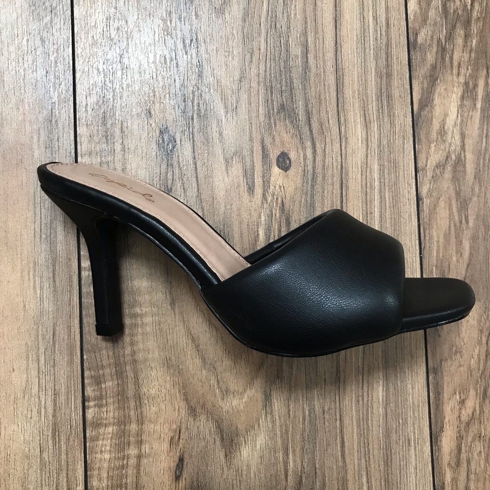 Black Pu heels